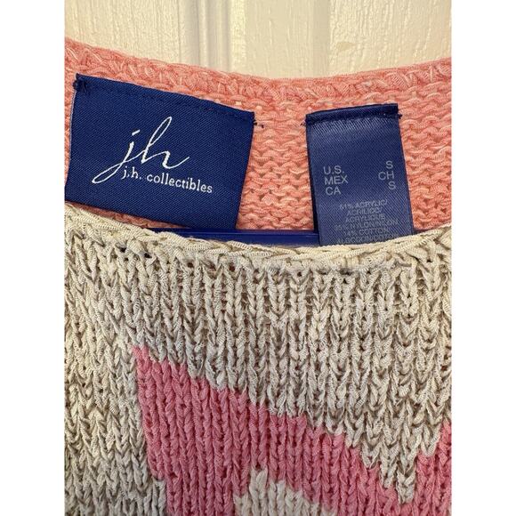 J H Collections Embroidered Sweater Floral Pink Women’s Small Long Sleeve - Picture 5 of 13
